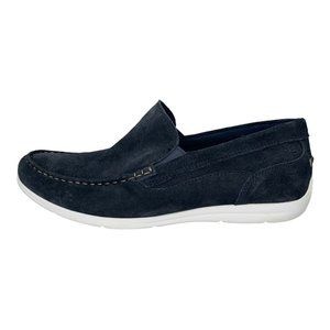 Rockport Men’s Suede Slip On Loafers Navy Lightweight Sz 12W EUC!